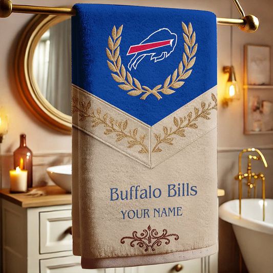 BUF Football New Bath Towel Custom Name DATND TANTD