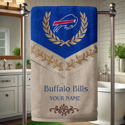 BUF Football New Bath Towel Custom Name DATND TANTD