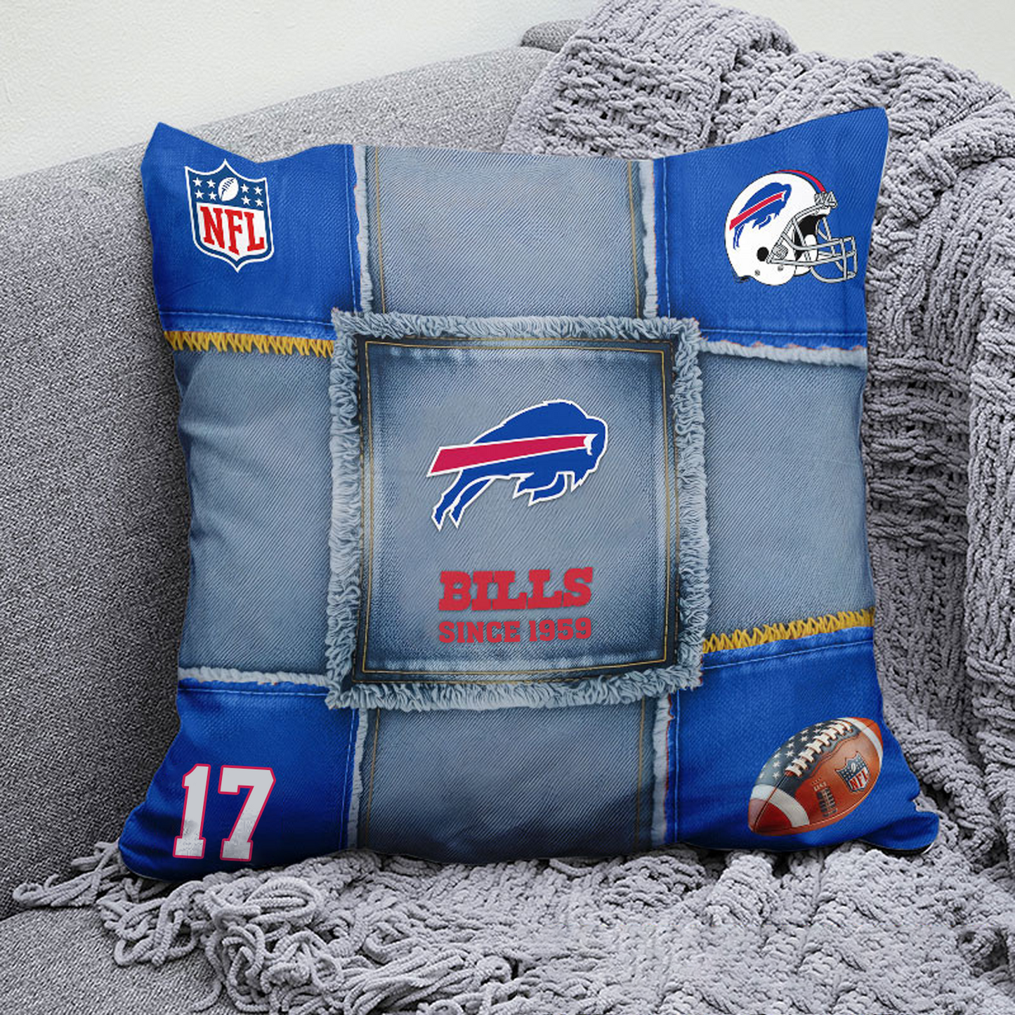 BUF x NFL  Football Pillow Special Style DATND TANTD