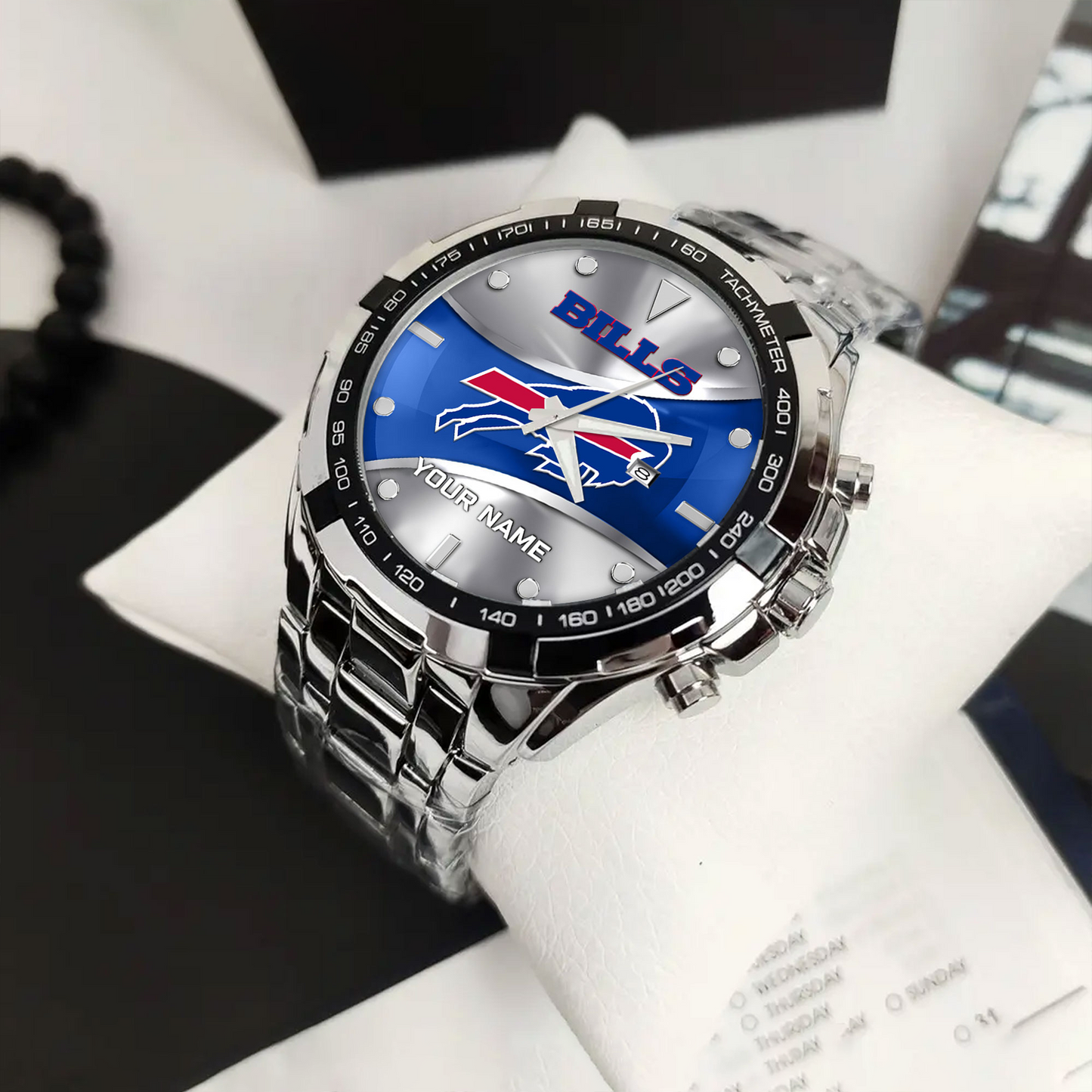 BUF x NFL Alloy Men Quartz Watch - Custom Name DATND TANTD