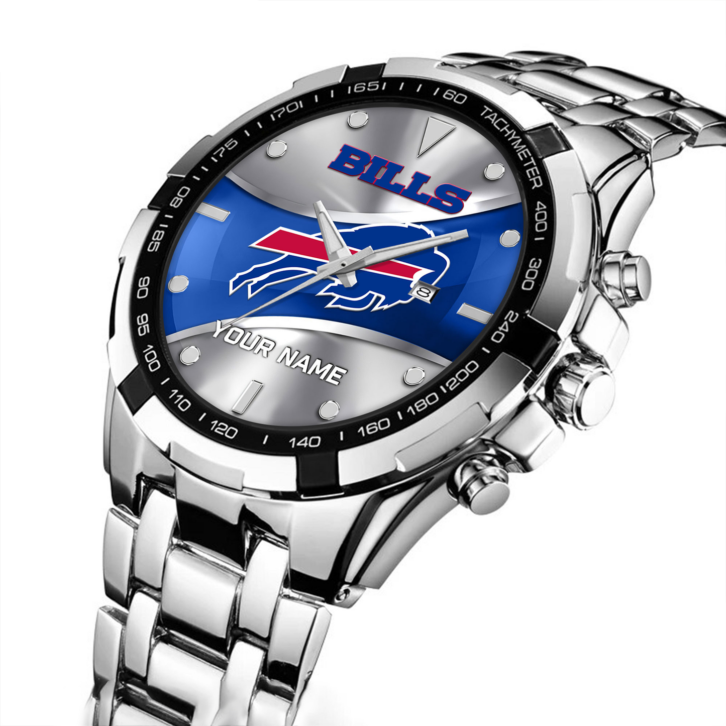 BUF x NFL Alloy Men Quartz Watch - Custom Name DATND TANTD