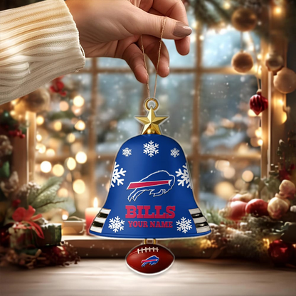 BUF X NFL Christmas Bell Ornament Custom Any Name Gifts NAK THUONGNH