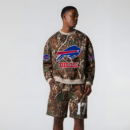 BUF x NFL Football Full Set Long Sweatshirt And Short Pants DATND TANTD
