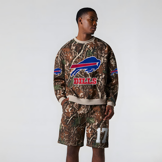 BUF x NFL Football Full Set Long Sweatshirt And Short Pants DATND TANTD