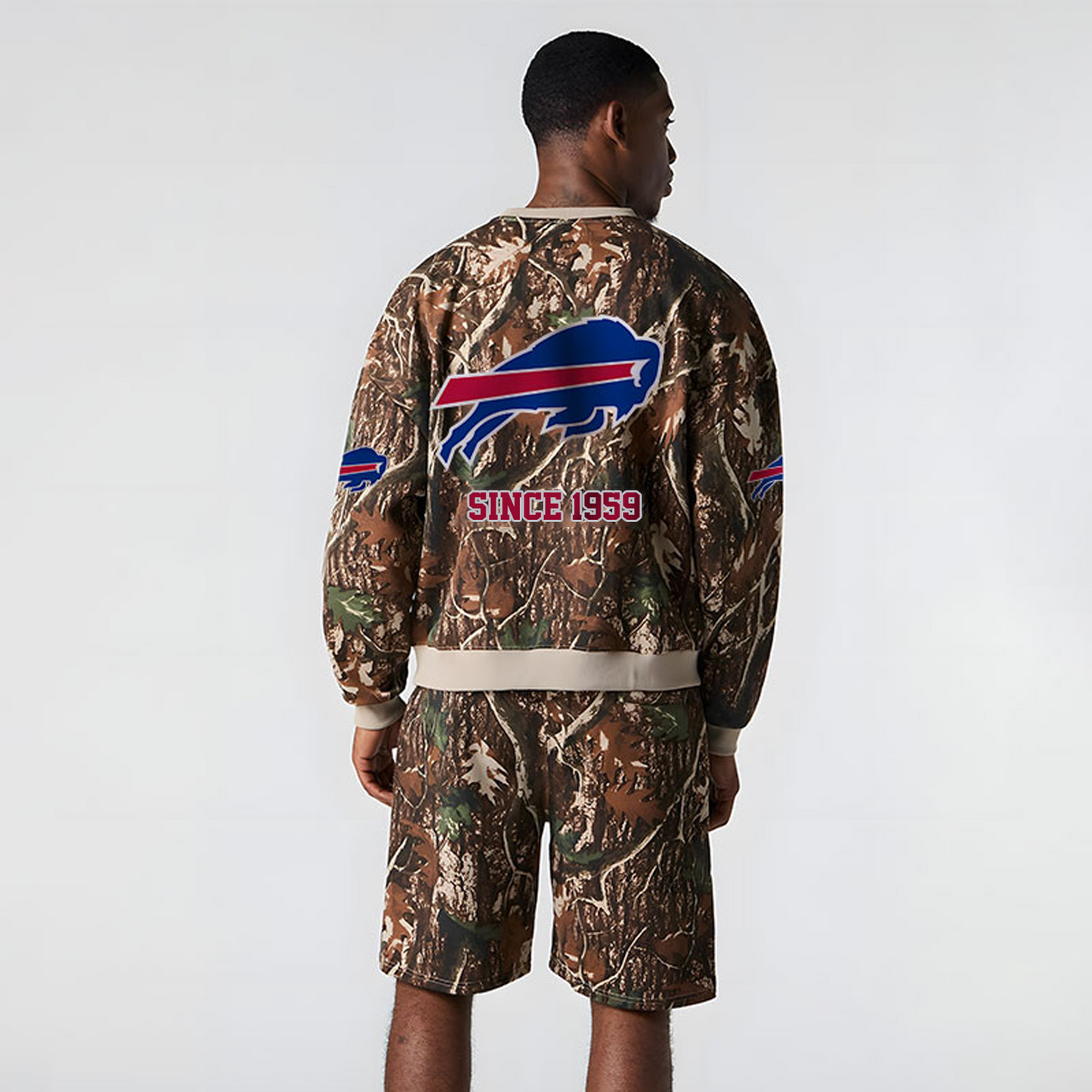 BUF x NFL Football Full Set Long Sweatshirt And Short Pants DATND TANTD