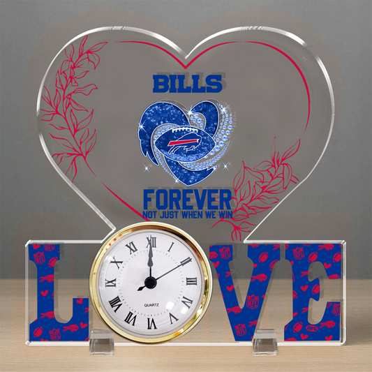 BUF x NFL Forever Not Just When We Win Acrylic Clock DATND TANTD
