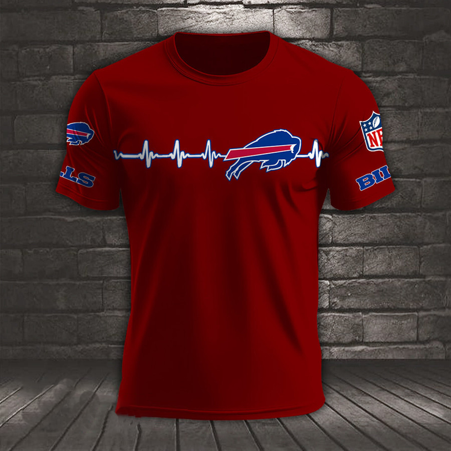 BUF x NFL Heart Rate Map Special 3D Shirt DatND ThuongNH
