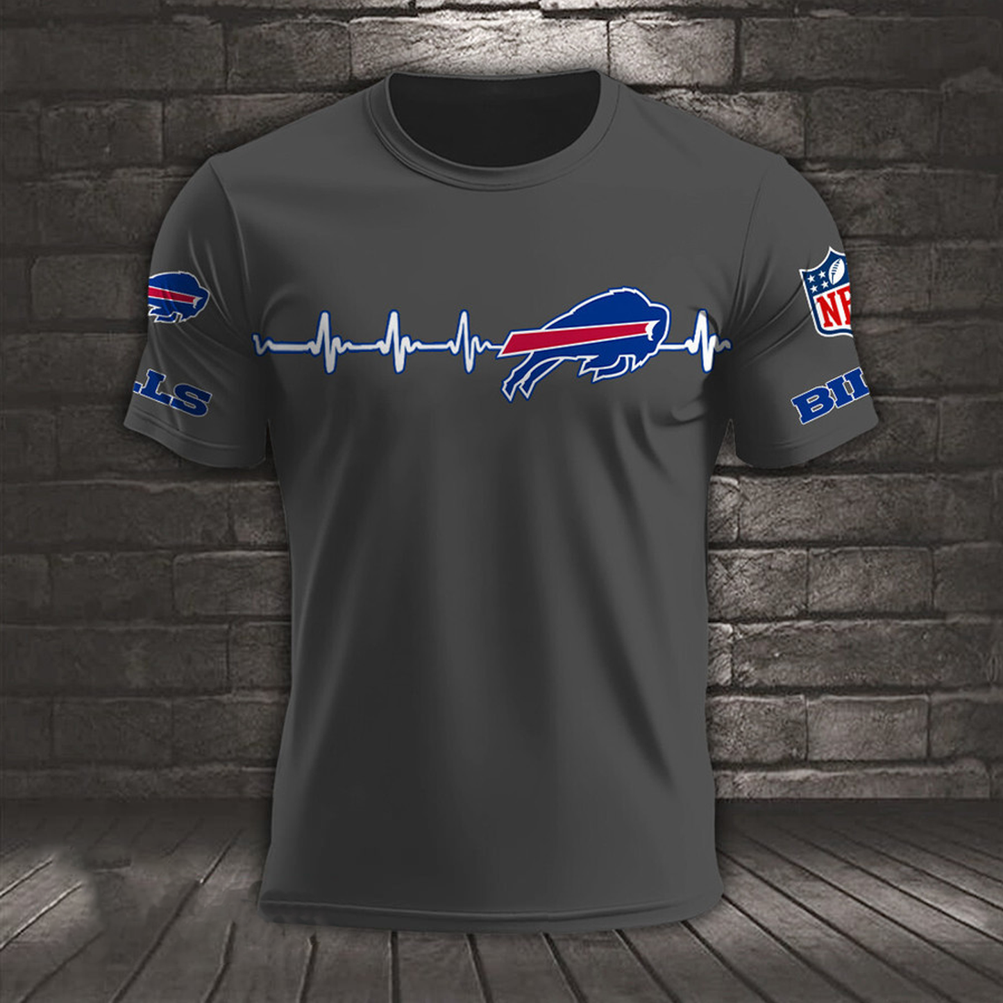 BUF x NFL Heart Rate Map Special 3D Shirt DatND ThuongNH