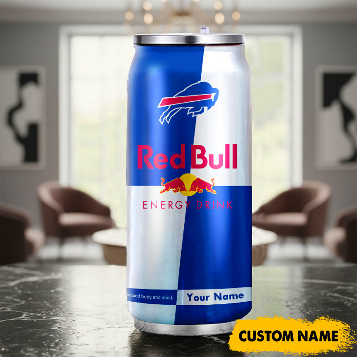 BUF x NFL Mix RedB Drink Can Tumbler Custom Any Name DATND TANTD