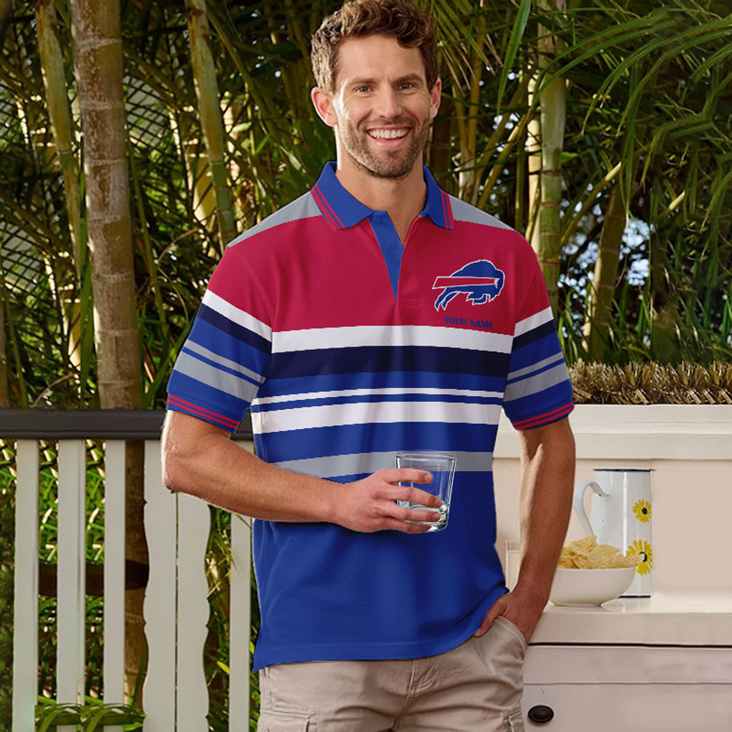 BUF x NFL New Style Men Short Sleeves Polo Shirt DatND DVT