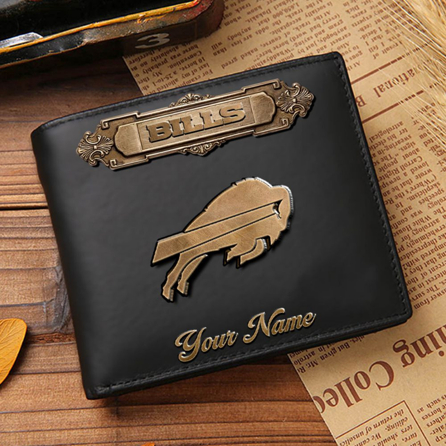 BUF x NFL Premium Leather Wallet DatND DVT