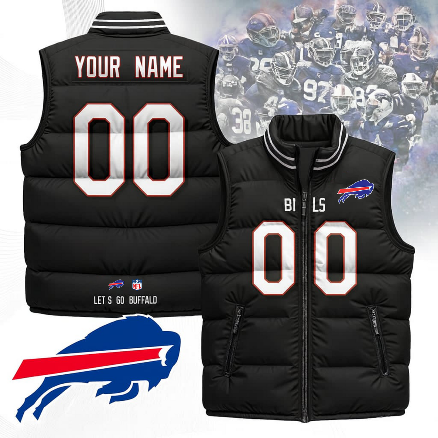BUF x NFL Unisex Puffer Vest DatND ThuongNH