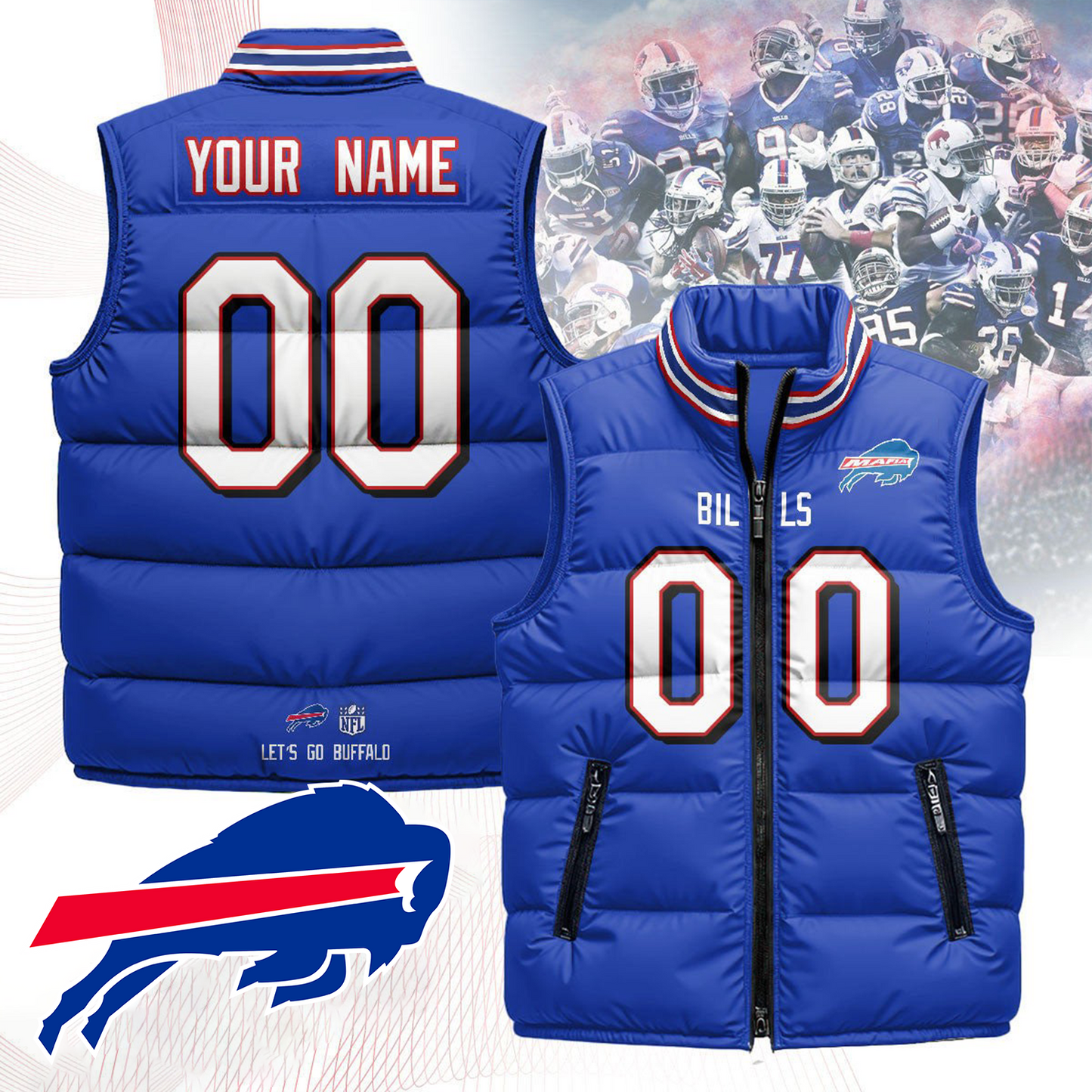 BUF x NFL Unisex Puffer Vest DatND ThuongNH