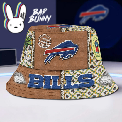 Buffalo Bills Premium NFL Bad Bunny Bucket Hat NAK