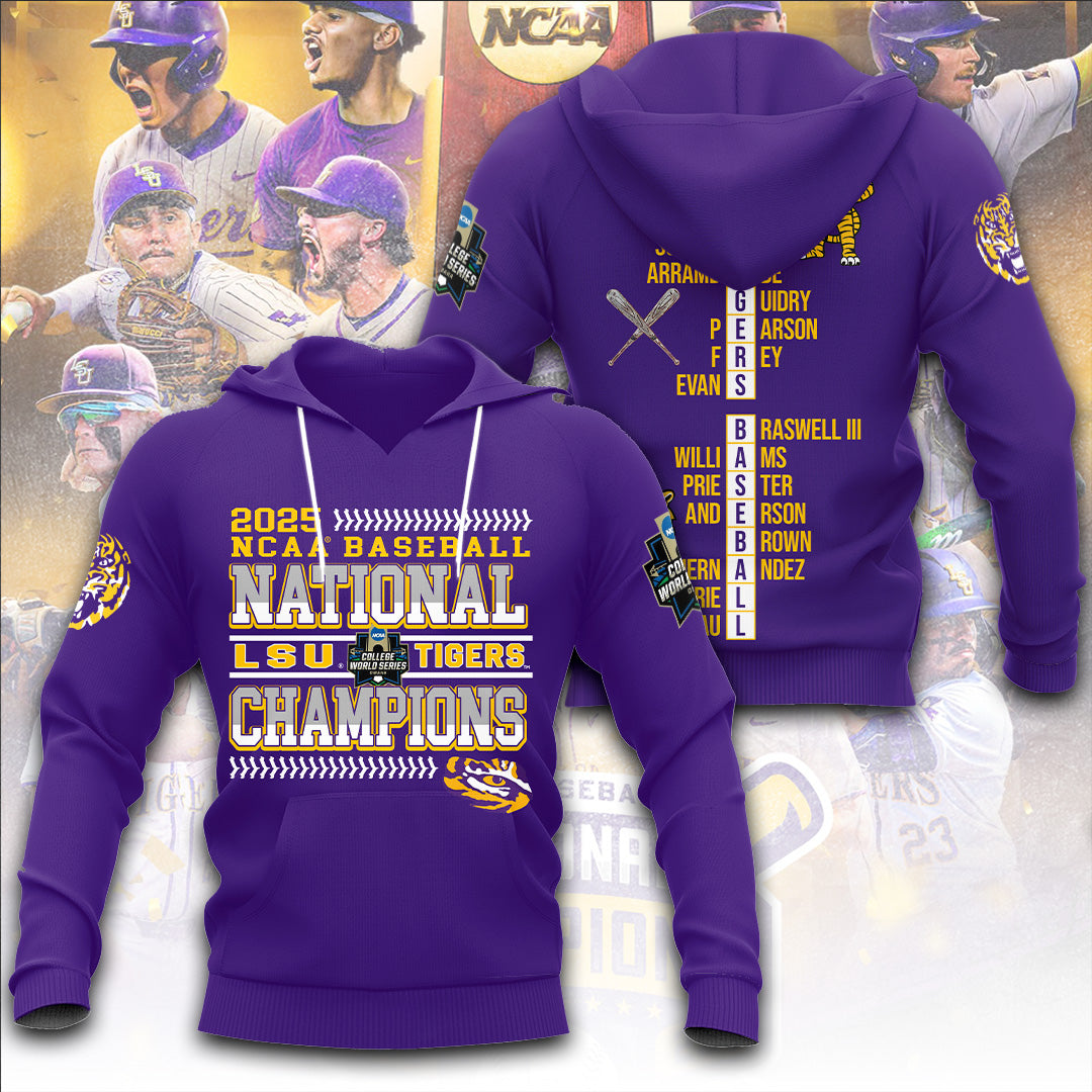 LSU Wins 2025 DI Baseball National Championship V74 Shirt DDT CTND
