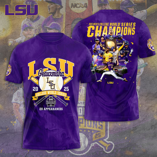 LSU Wins 2025 DI Baseball National Championship V75 Shirt DDT CTND