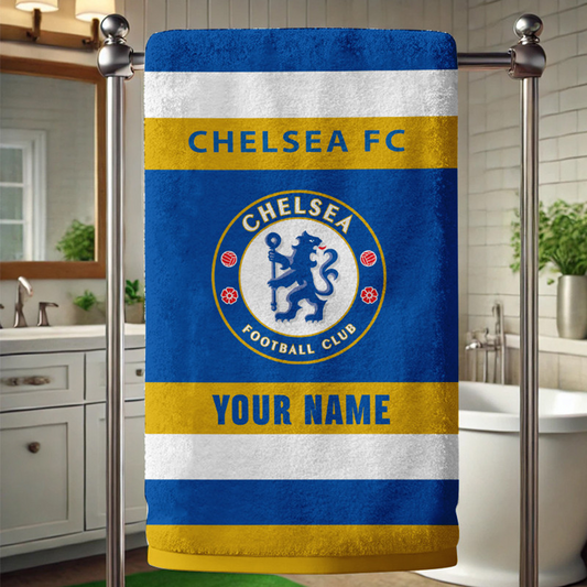 EPL Chelsea Bath Towel Large Size Custom Name Gift For Fan DatND DVT