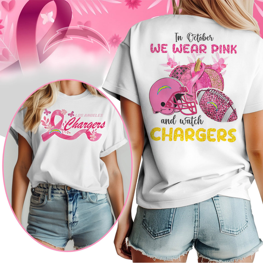 In October We Wear Pink And Watch LAC Shirt DDT NTL