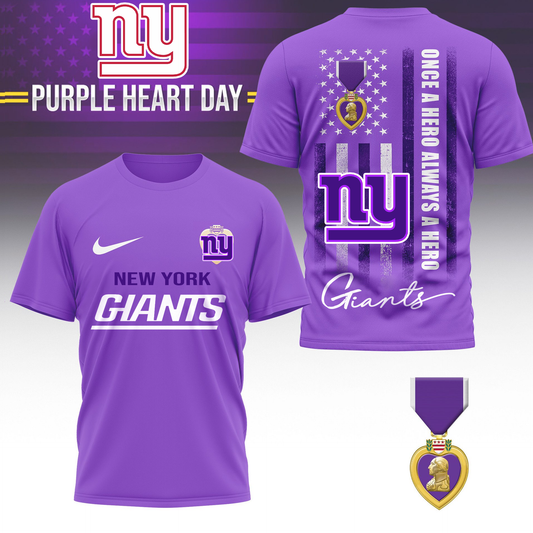 NYG Premium National Purple Hear Day 3D Shirt DDT TTV
