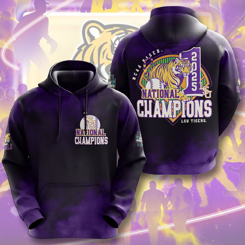 LSU Wins 2025 DI Baseball National Championship V76 Shirt DDT CTND
