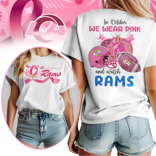 In October We Wear Pink And Watch LAR Shirt DDT NTL