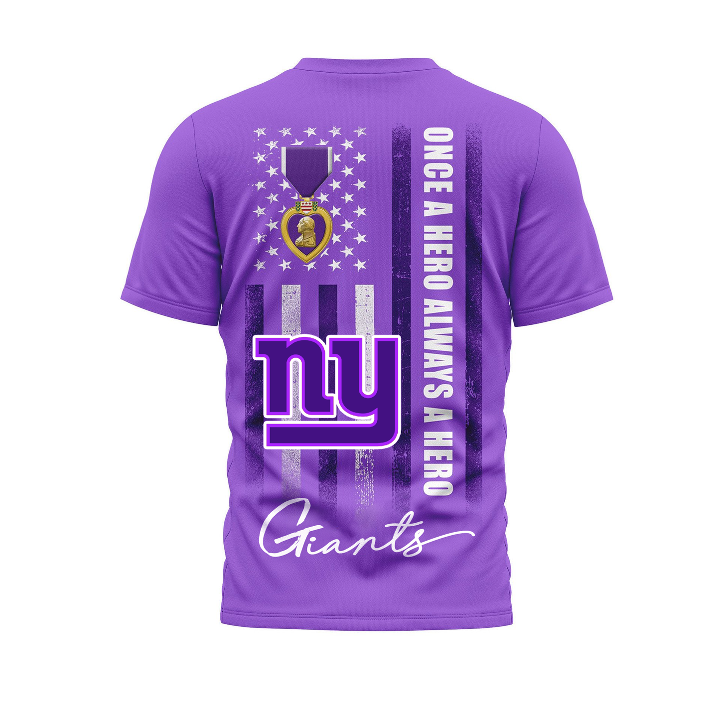NYG Premium National Purple Hear Day 3D Shirt DDT TTV