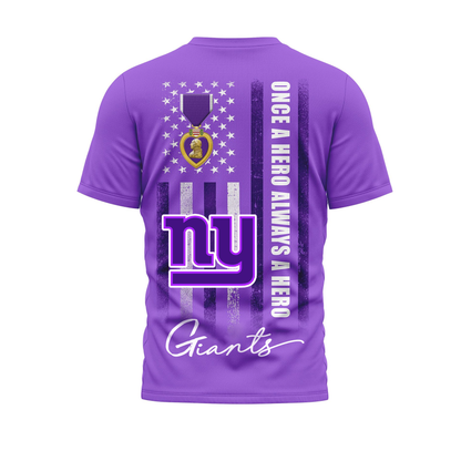 NYG Premium National Purple Hear Day 3D Shirt DDT TTV