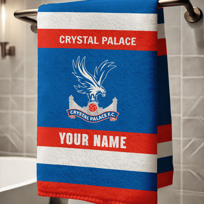 EPL Crystal Palace Bath Towel Large Size Custom Name Gift For Fan DatND DVT