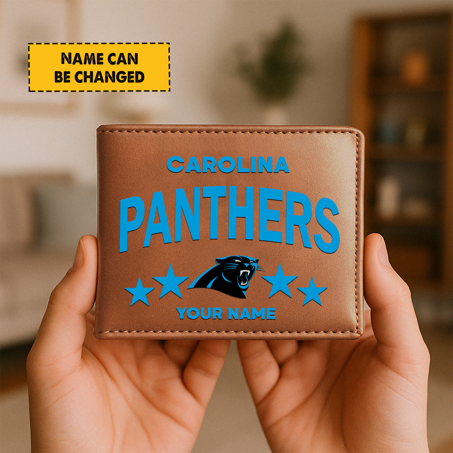 CAR Football Leather Man Black Brown Wallet Personalized Any Name DATND TANTD