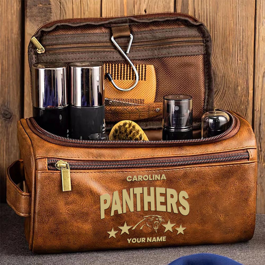 CAR Football Men Leather Toiletry Bag Custom Any Name DATND TANTD
