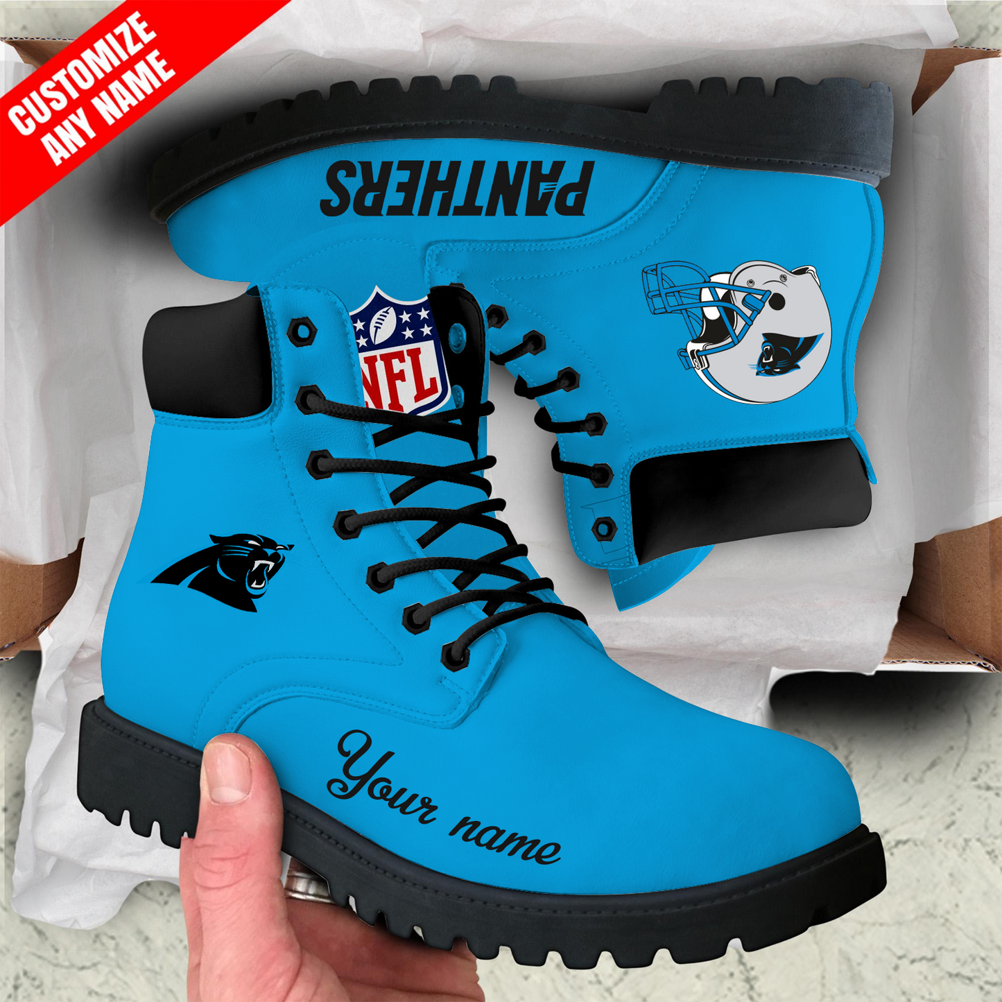 CAR x NFL Custom Leather Boots DATND TANTD