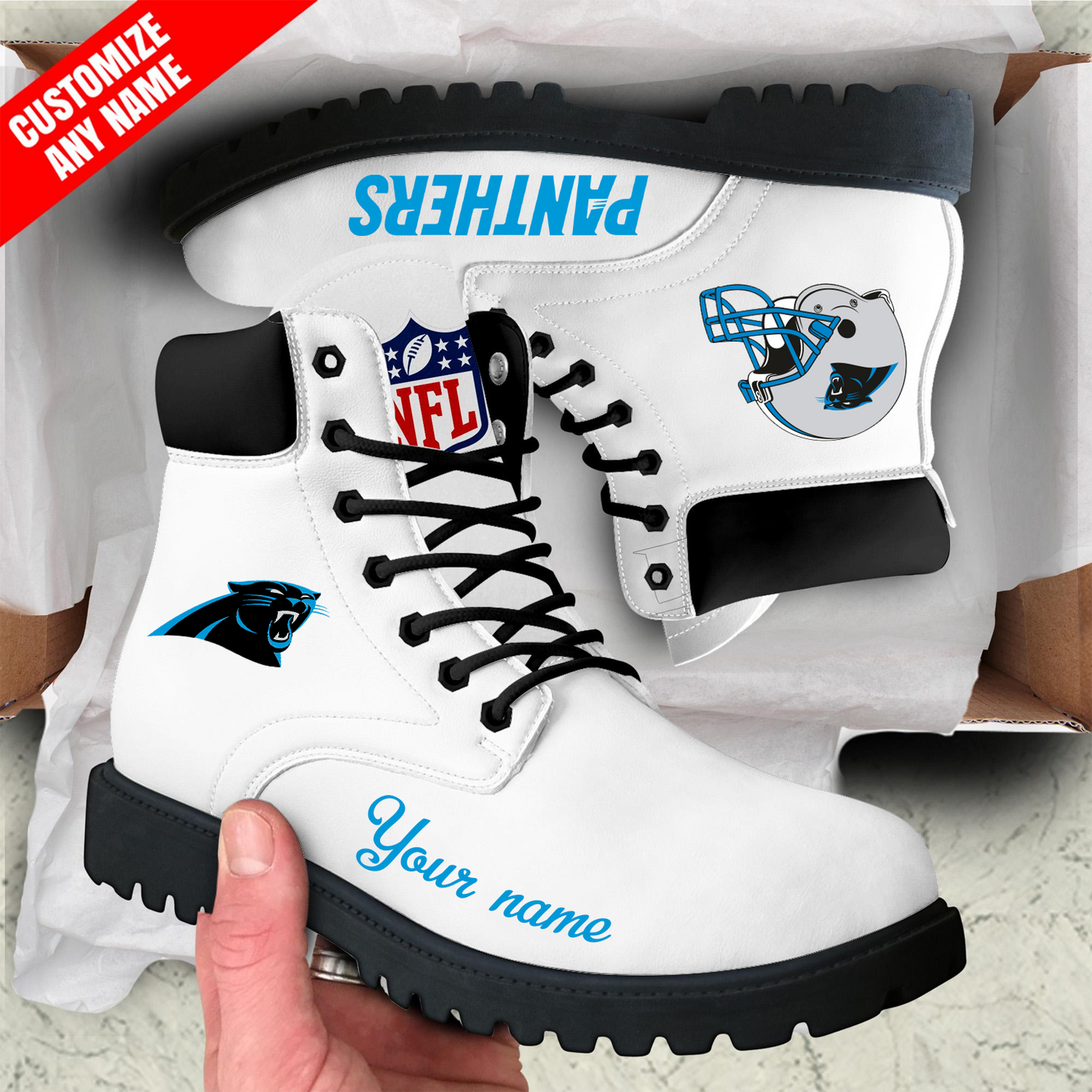 CAR x NFL Custom Leather Boots DATND TANTD