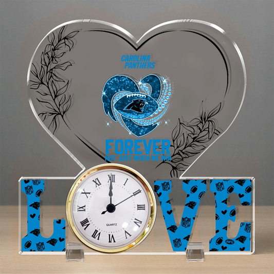 CAR x NFL Forever Not Just When We Win Acrylic Clock DATND TANTD