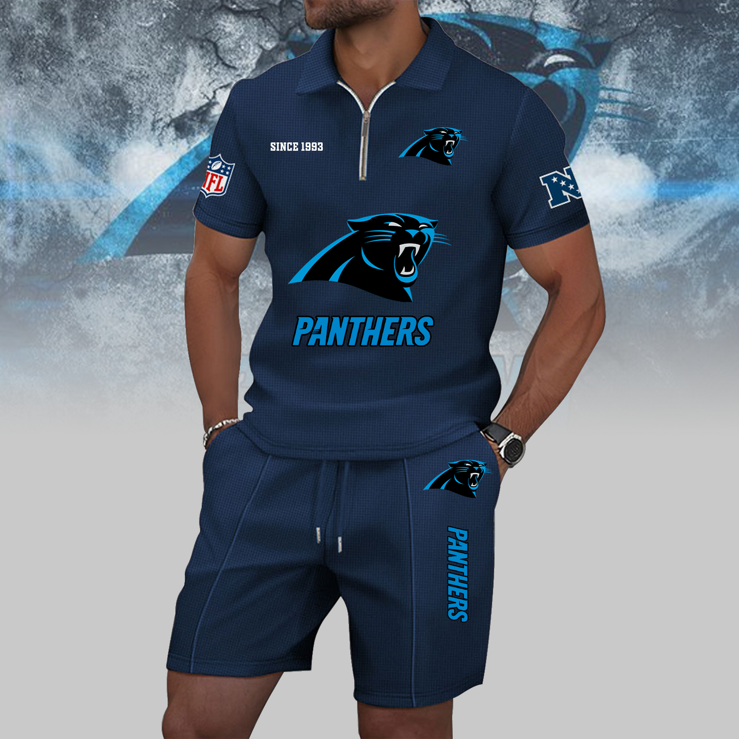 CAR x NFL Zip Polo Set DATND TANTD