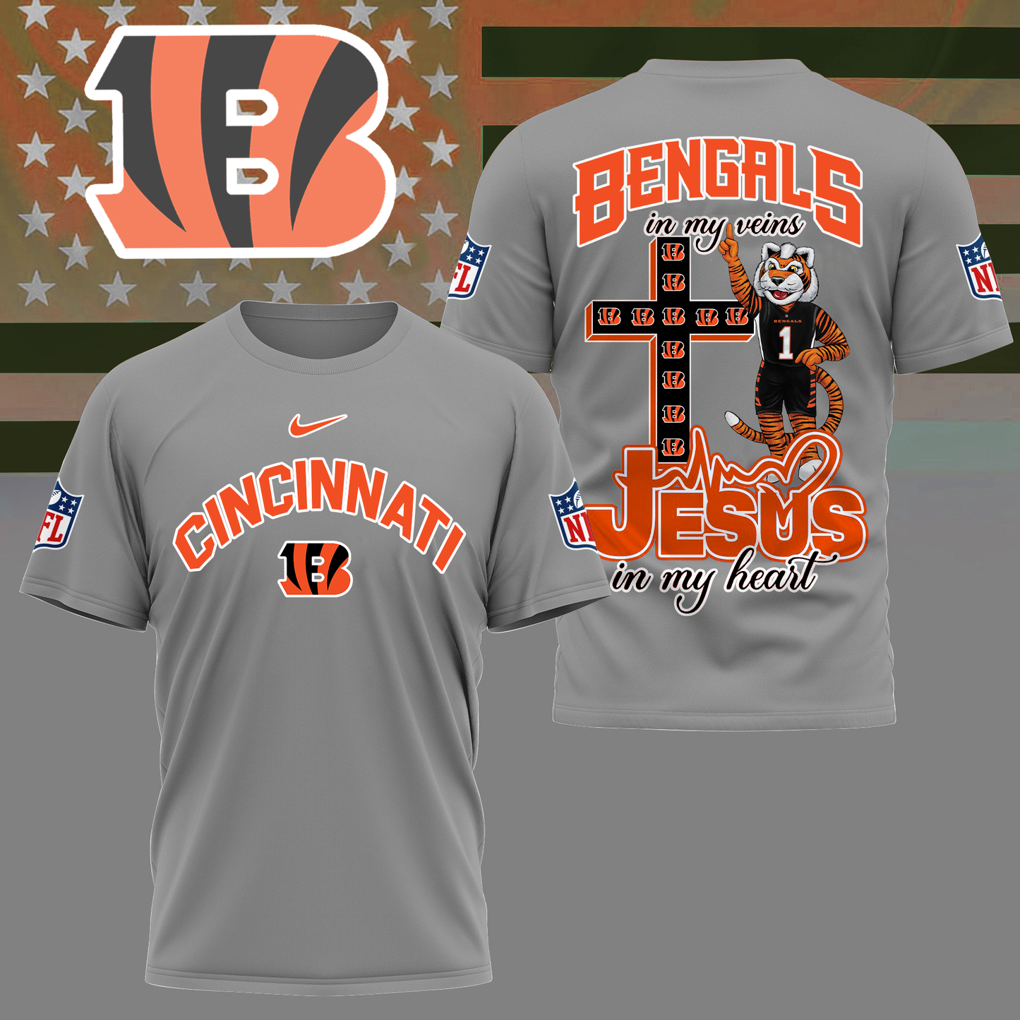 CIN Premium Faith & Football 3D Shirt DDT TTV