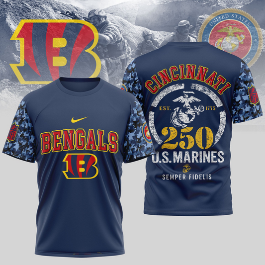 CIN Premium U.S.M.C 250 Years Semper Fi 3D Shirt DDT TTV
