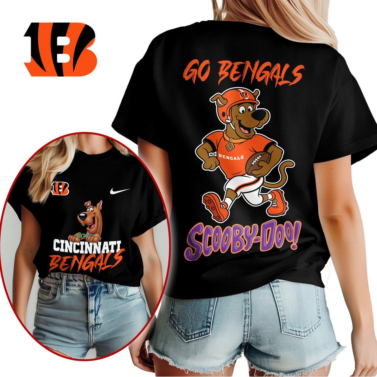 CB2 Premium NFL Scooby-Doo Fan Women‘s Shirt DDT CTND