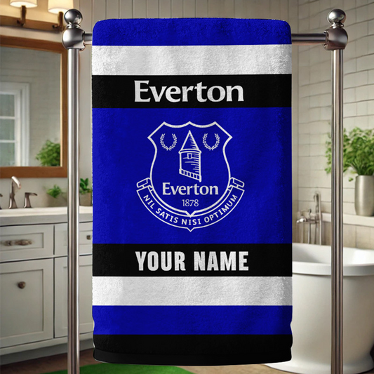 EPL Everton Bath Towel Large Size Custom Name Gift For Fan DatND DVT