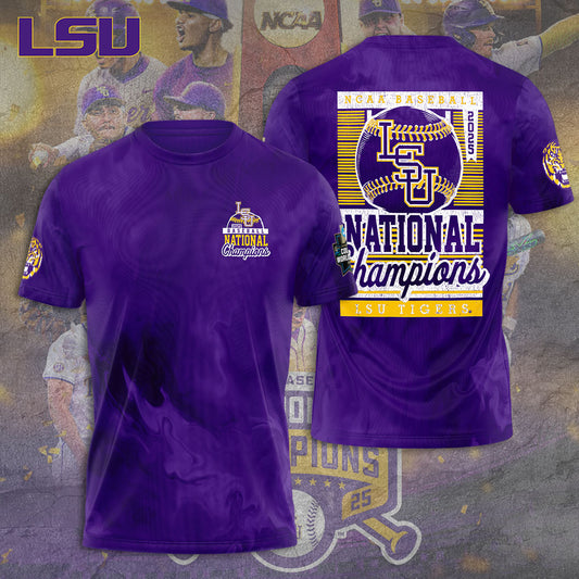 LSU Wins 2025 DI Baseball National Championship V79 Shirt DDT CTND