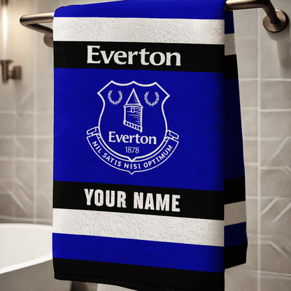 EPL Everton Bath Towel Large Size Custom Name Gift For Fan DatND DVT