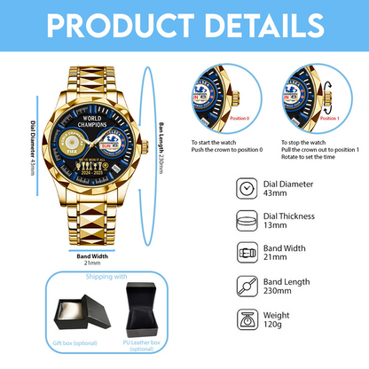 CHE F.C. Champions 2025 Alloy Luxury Quartz Watch V2 DatND DVT