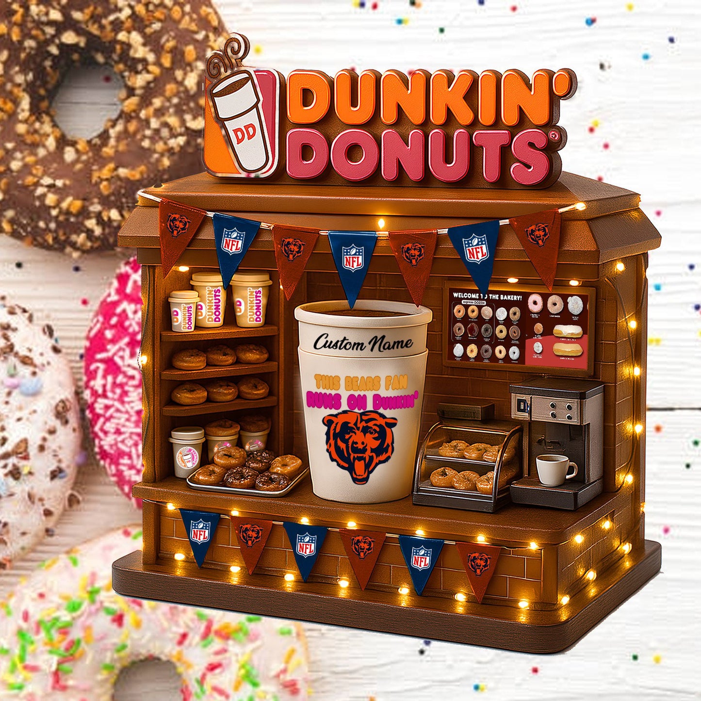 CHI Acrylic Block - NFL x Dunkin Donuts Gift For Fans DDT CTND