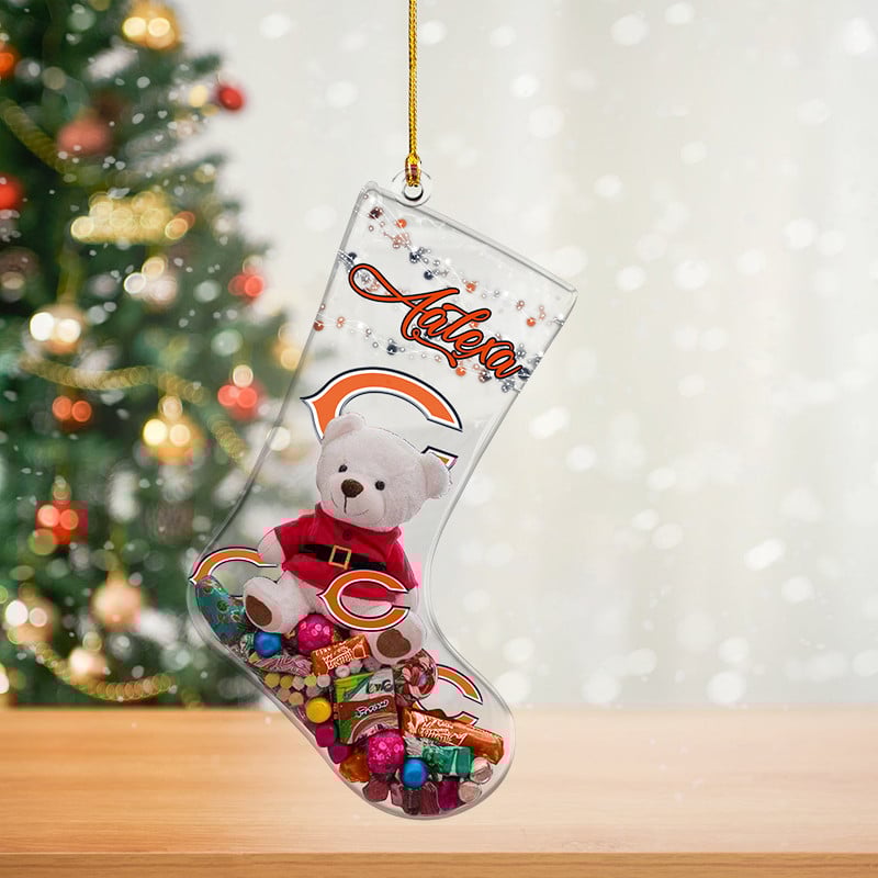 CHI Christmas NFL Personalized Acrylic Ornament For Fan DDTNTL