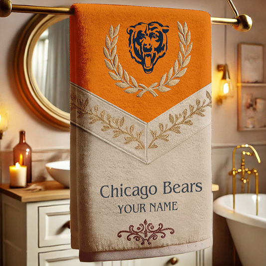 CHI Football New Bath Towel Custom Name DATND TANTD