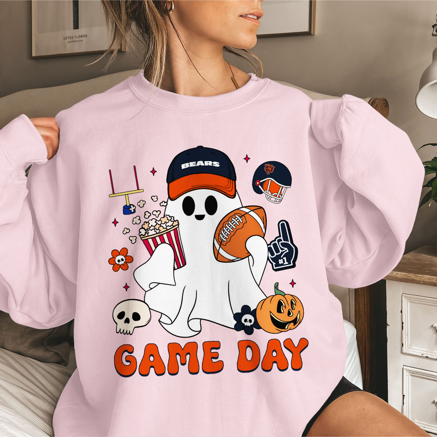 CHI Game Day Football Ghost Sweatshirt DDT NTL