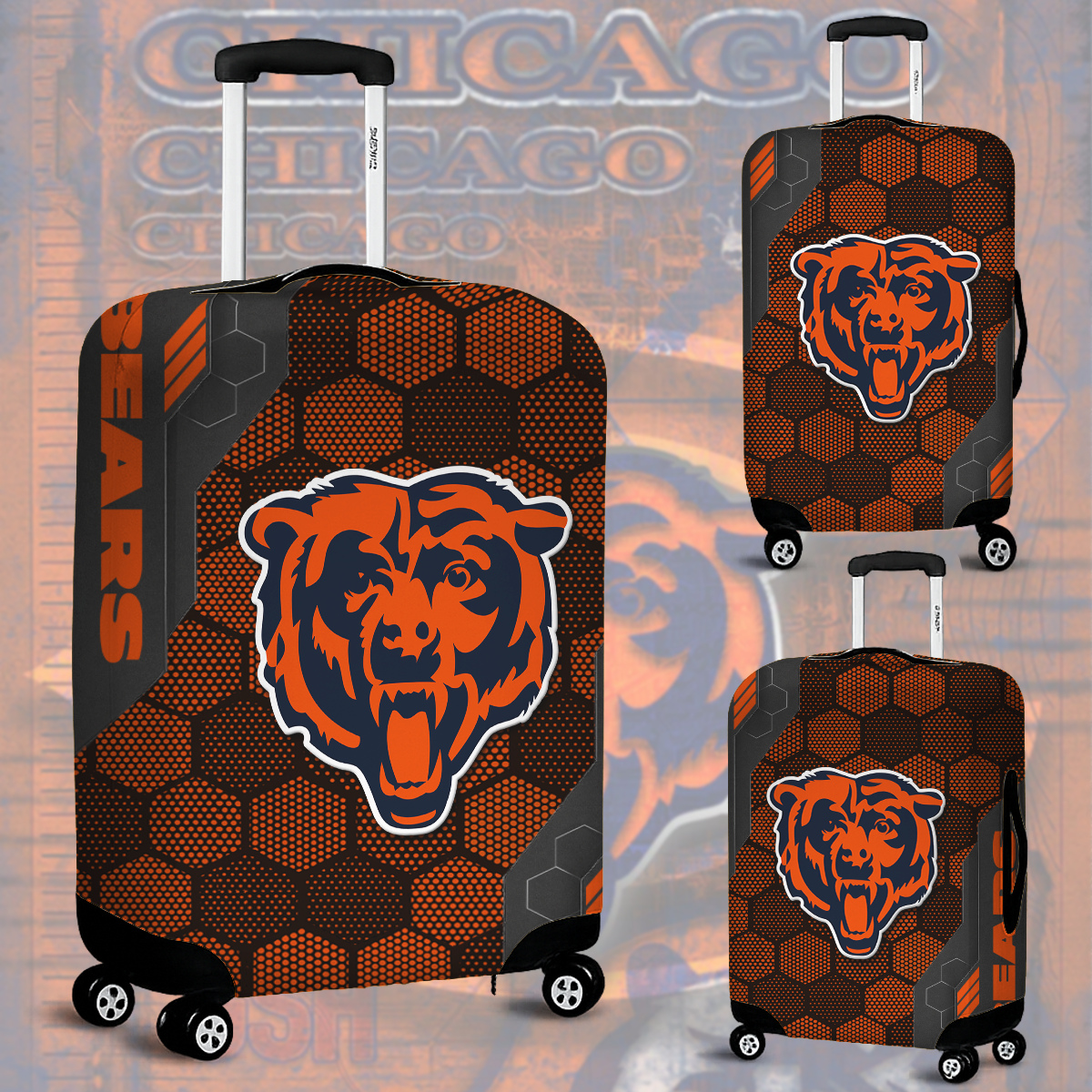 CHI NFL V3 Luggage Cover Suitcase Protector DDT NTL