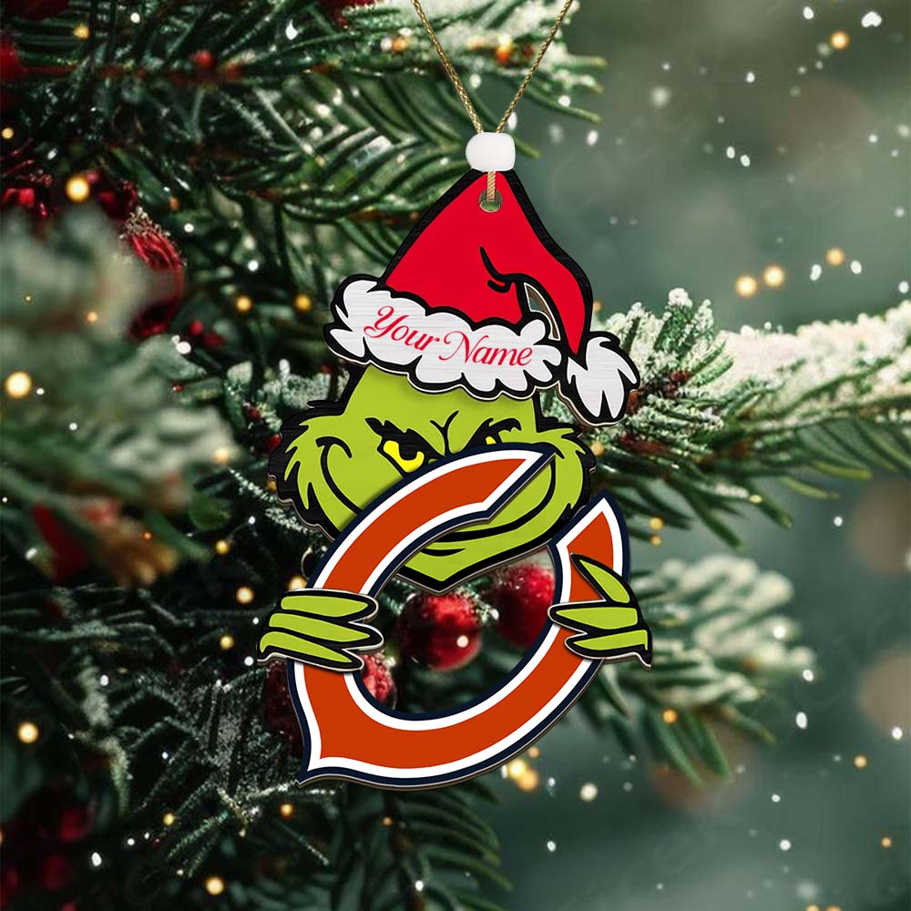 CHI NFL x Grin Christmas Ornament DDT HLP
