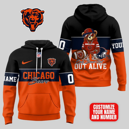 CHI Premium NFL Customizable Teddy Bear Hoodie DDT HLPHUONG