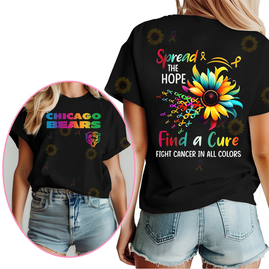 CHI Premium NFL Rainbow Cancer Awareness Shirt DDT HLP