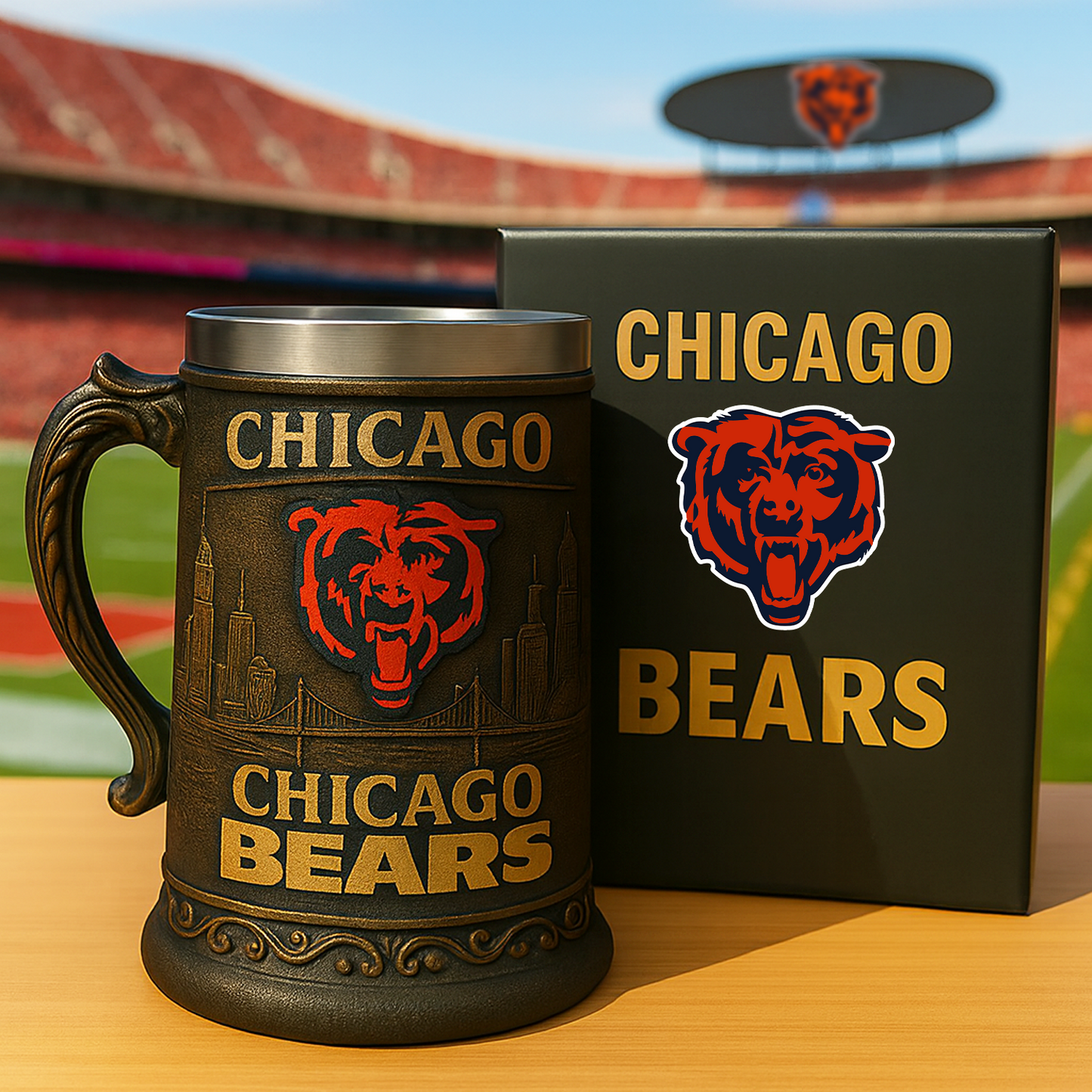 CHI x NFL Collectible Beer Stein DATND TANTD